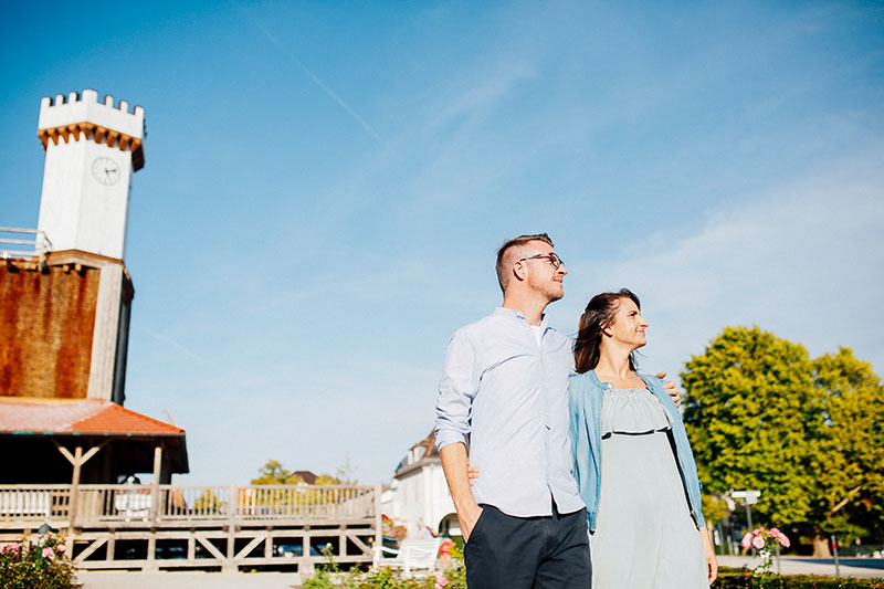staatsbad salzuflen paar vor uhrenturm